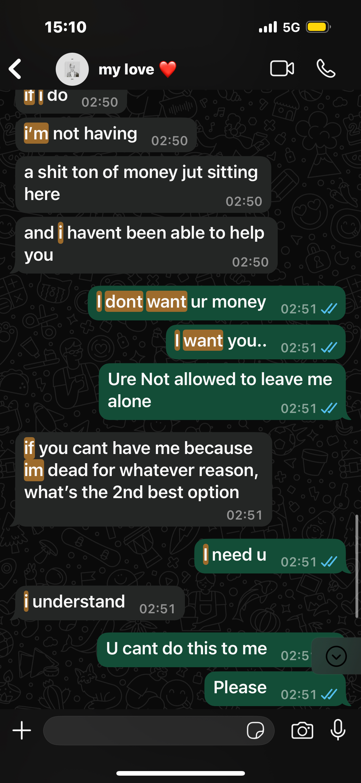 Chelsea -> Ether whatsapp dms