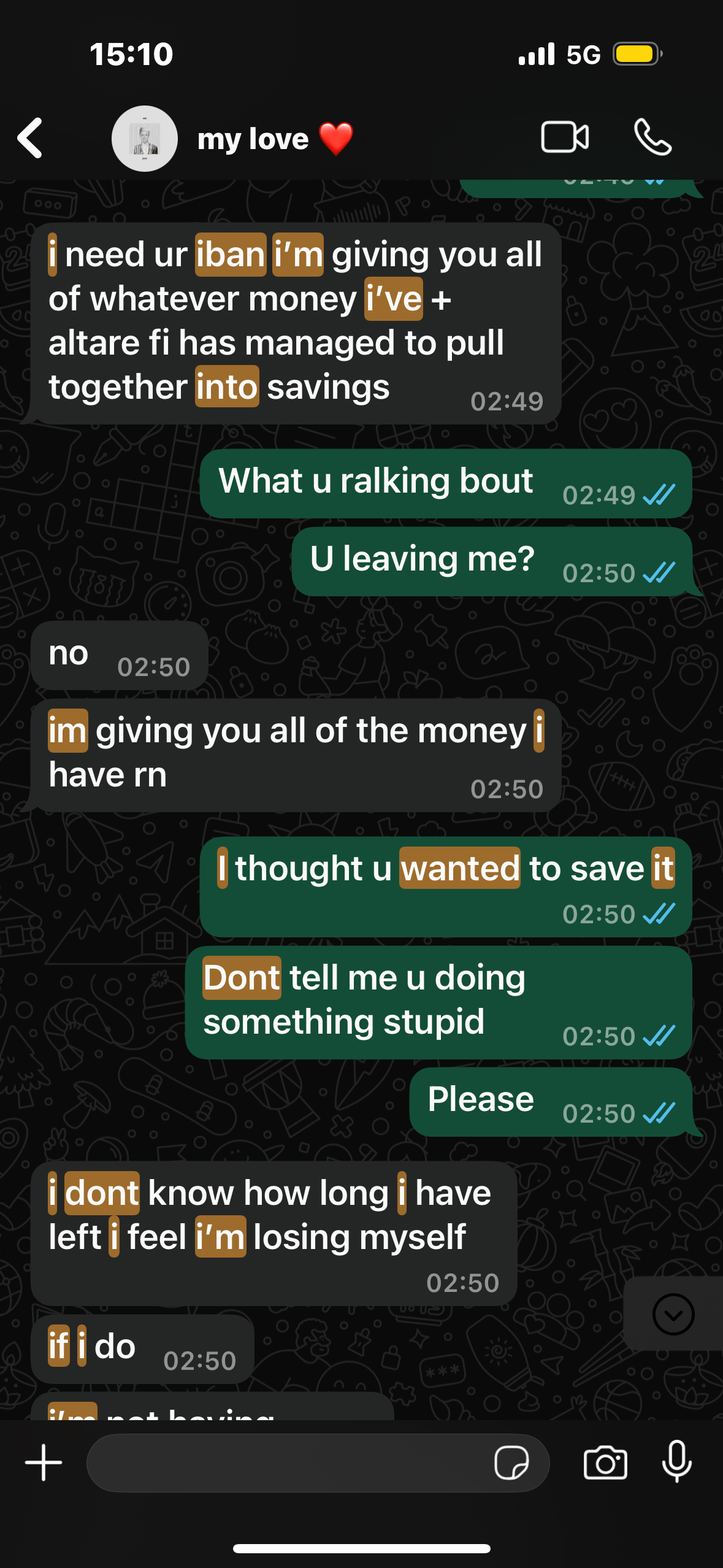 Chelsea -> Ether whatsapp dms